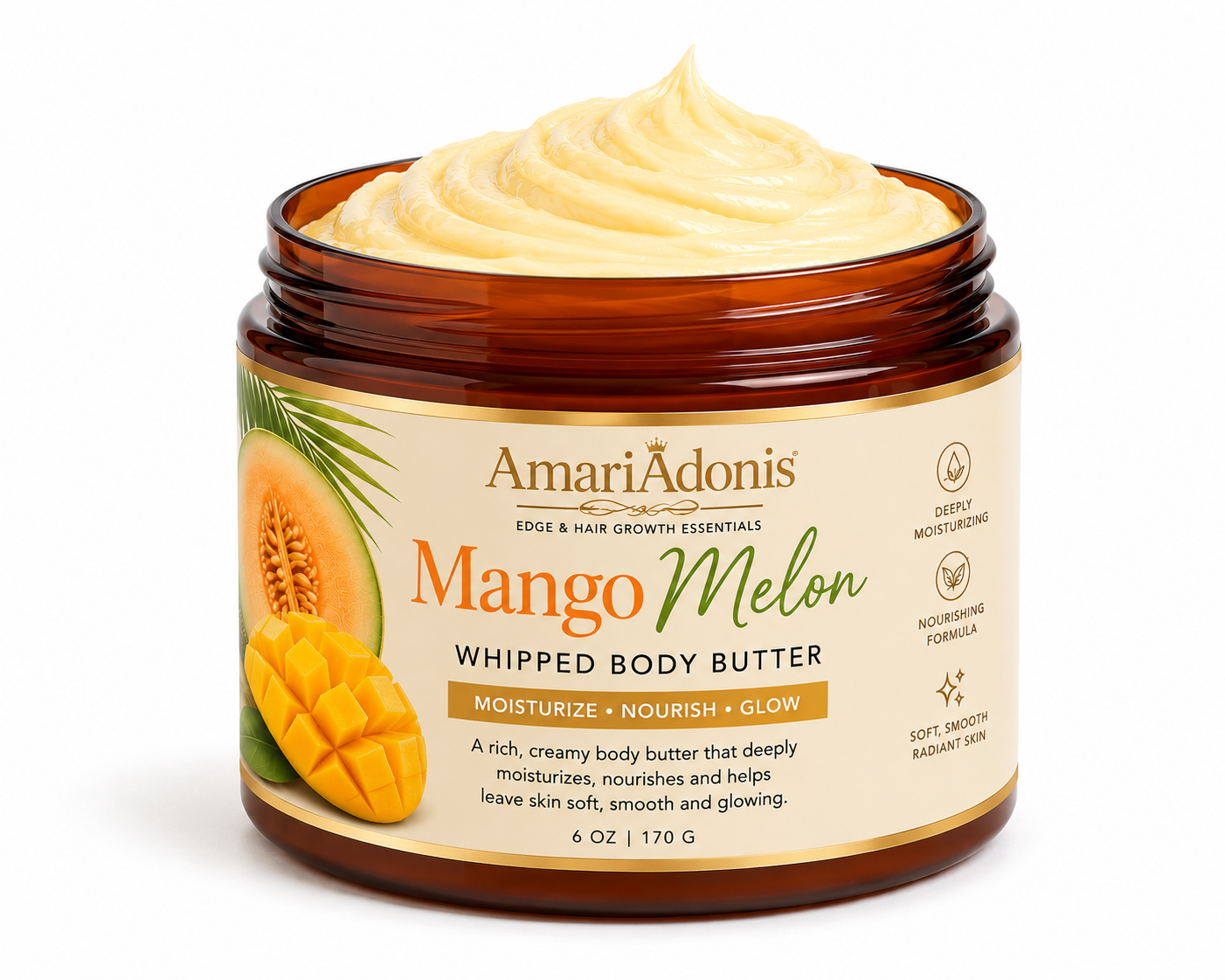 Amariadonis Melon Whipped Body Butter 6 oz