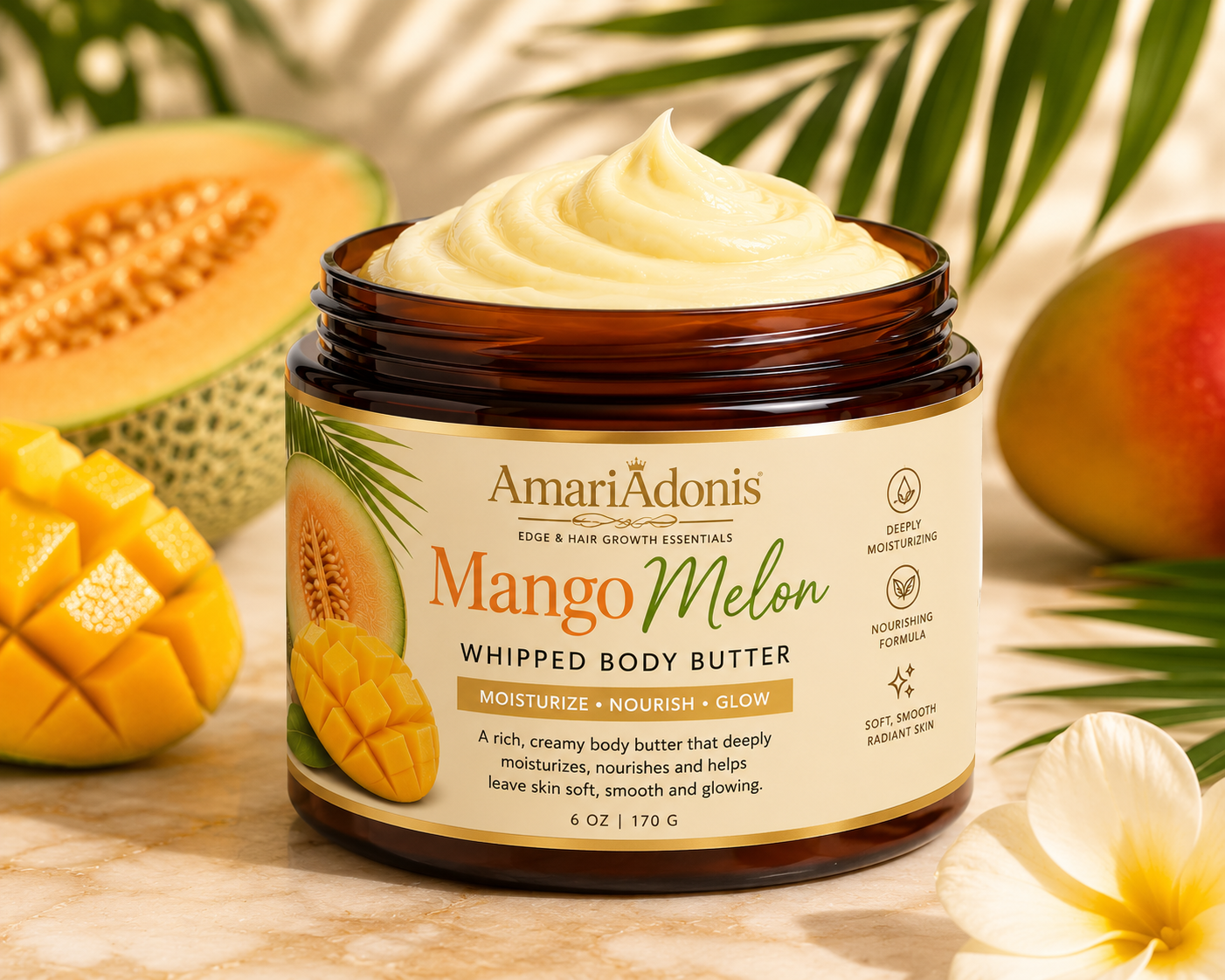 Amariadonis Melon Whipped Body Butter 6 oz