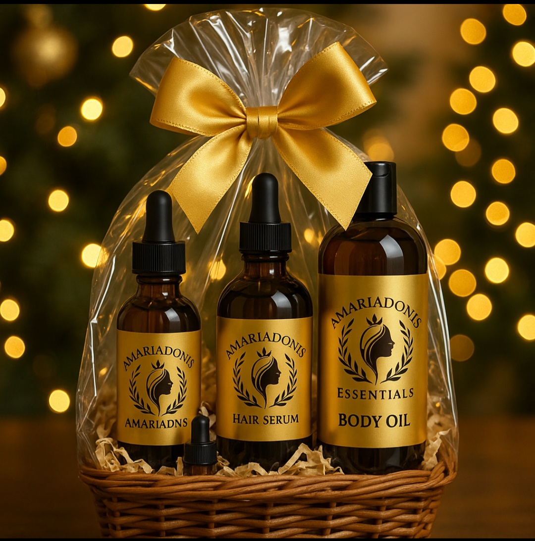 Amariadonis Christmas Body Oils + Growth Serums Gift Basket