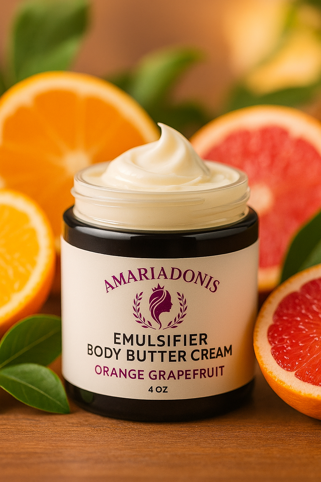Amariadonis Emulsifier Orange Grapefruit Body butter Cream for Dry Skin