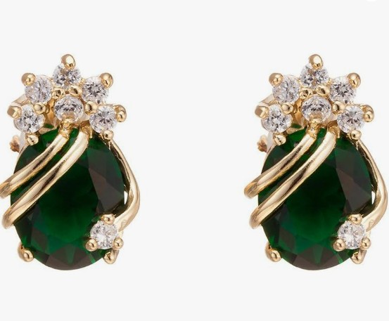 Elegant Emerald and Diamond Earrings