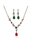 Elegant Red and Green Jewelry Set