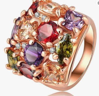 Multicolor Gemstone Cocktail Ring