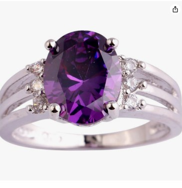 Amethyst Sterling Silver Ring