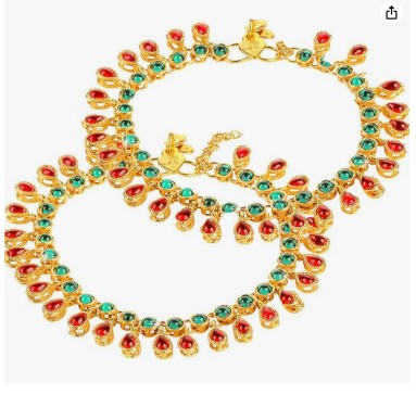 Traditional Gold-Plated Anklets