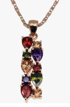 Multicolor Gemstone Pendant Necklace