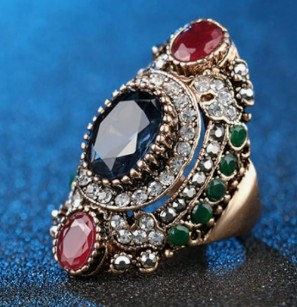 Vintage Gemstone Cocktail Ring