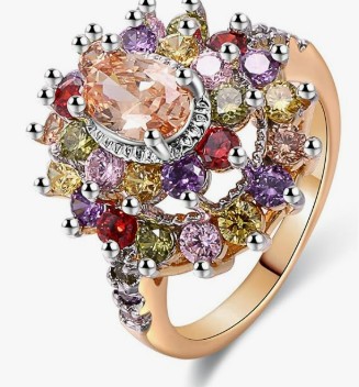 Colorful Gemstone Cocktail Ring