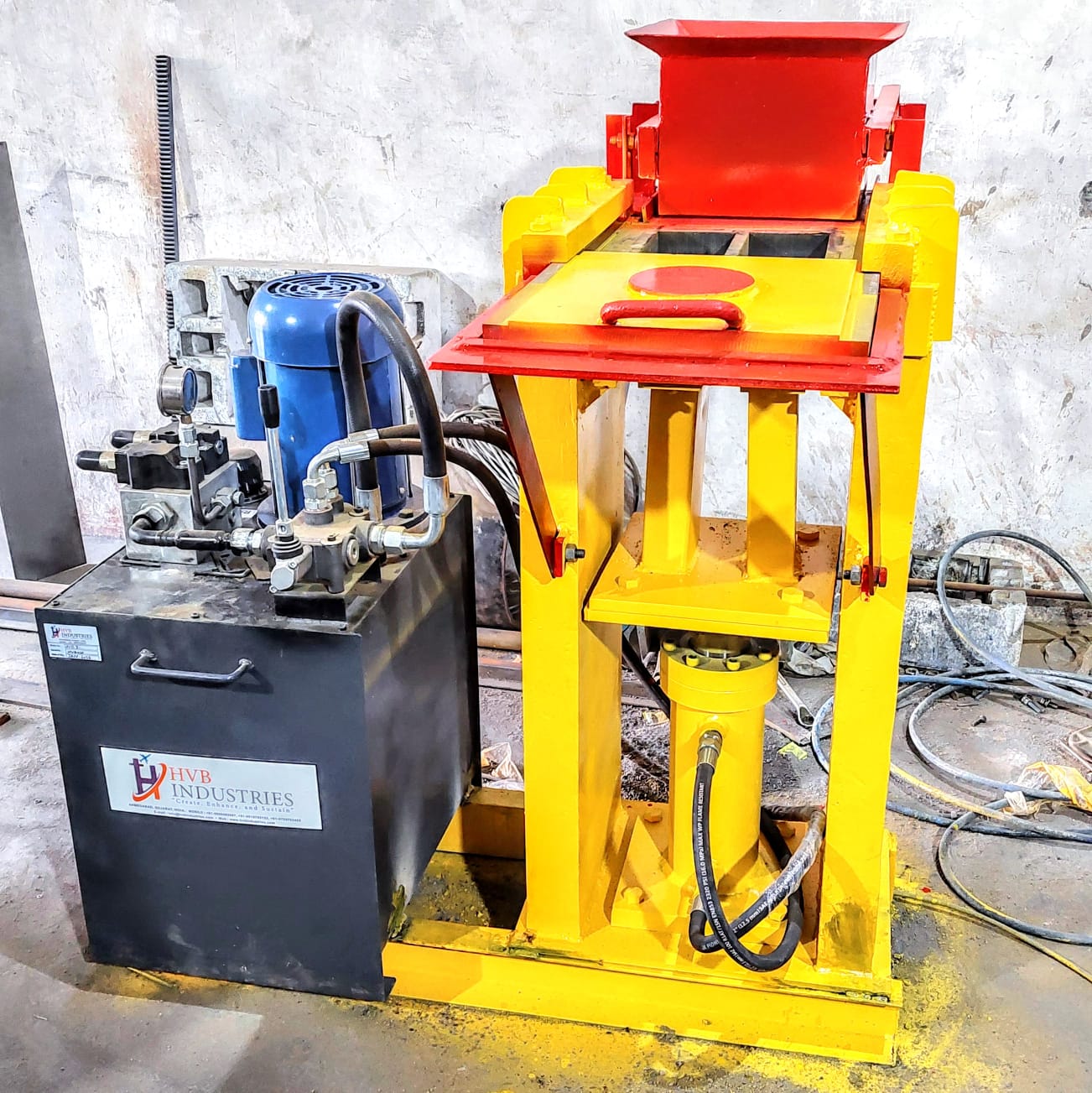 2 Cavity, Bottom Press Brick Making Machine
