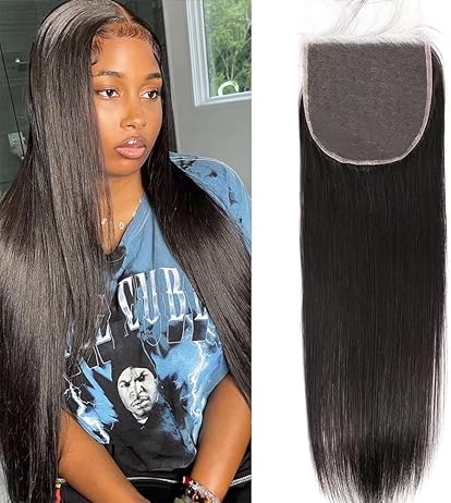 Straight Human Hair Lace Closure