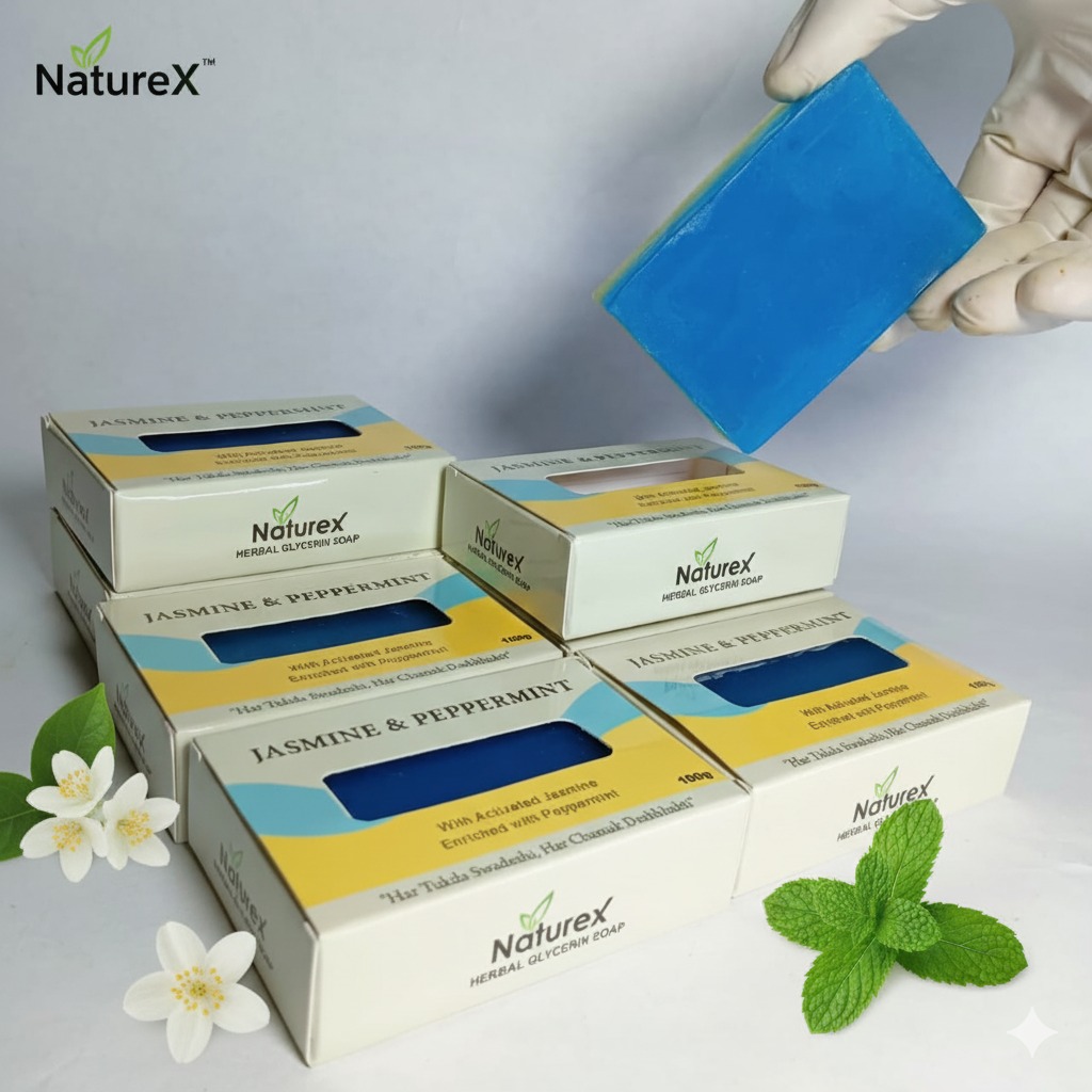 NatureX Jasmine & Peppermint Herbal Soap
