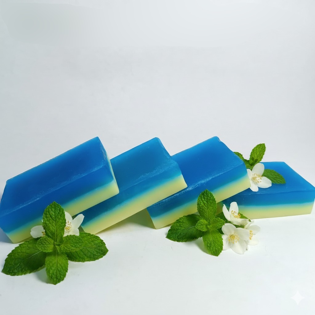 Nature-x  Mint & Jasmine Magic Soaps For Bath (100 Gms) | Paraben Free | Mint & Jasmine Bath Soap | Handmade Soaps For Glowing | Skin Brightening Soap For Men & Women