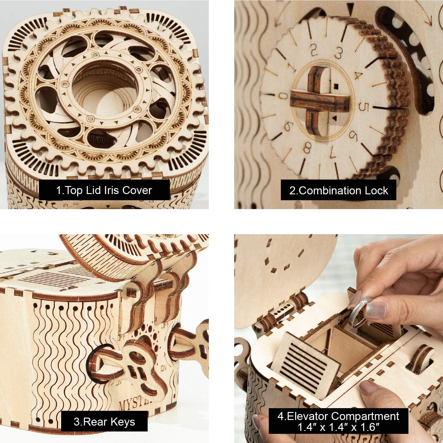 FINISHED PRODUCT - ROKR 3D Wooden Puzzle Password Box Model Kits