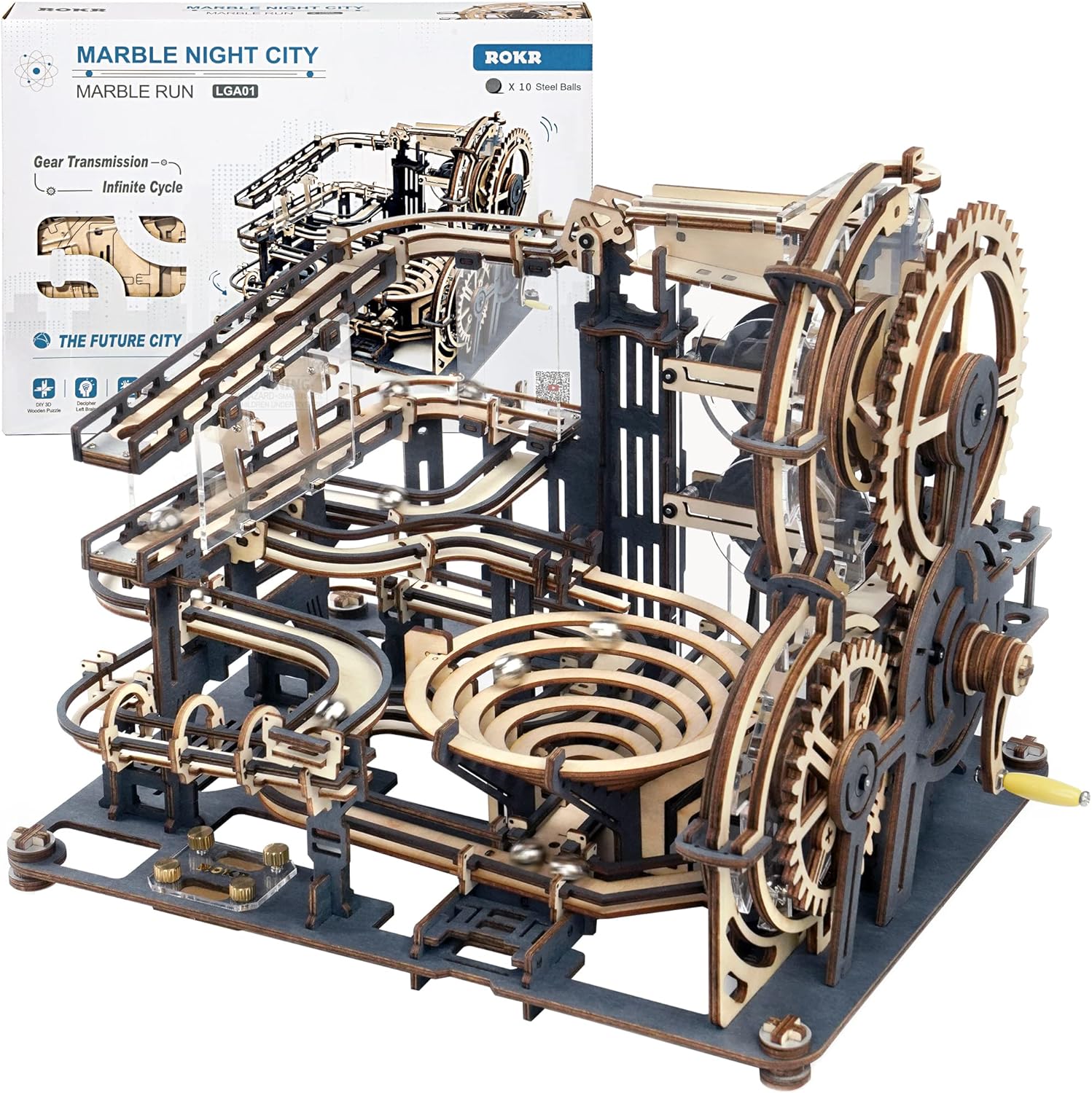 FINISHED PRODUCT - ROKR 3D Marbel Night City Wooden Puzzles
