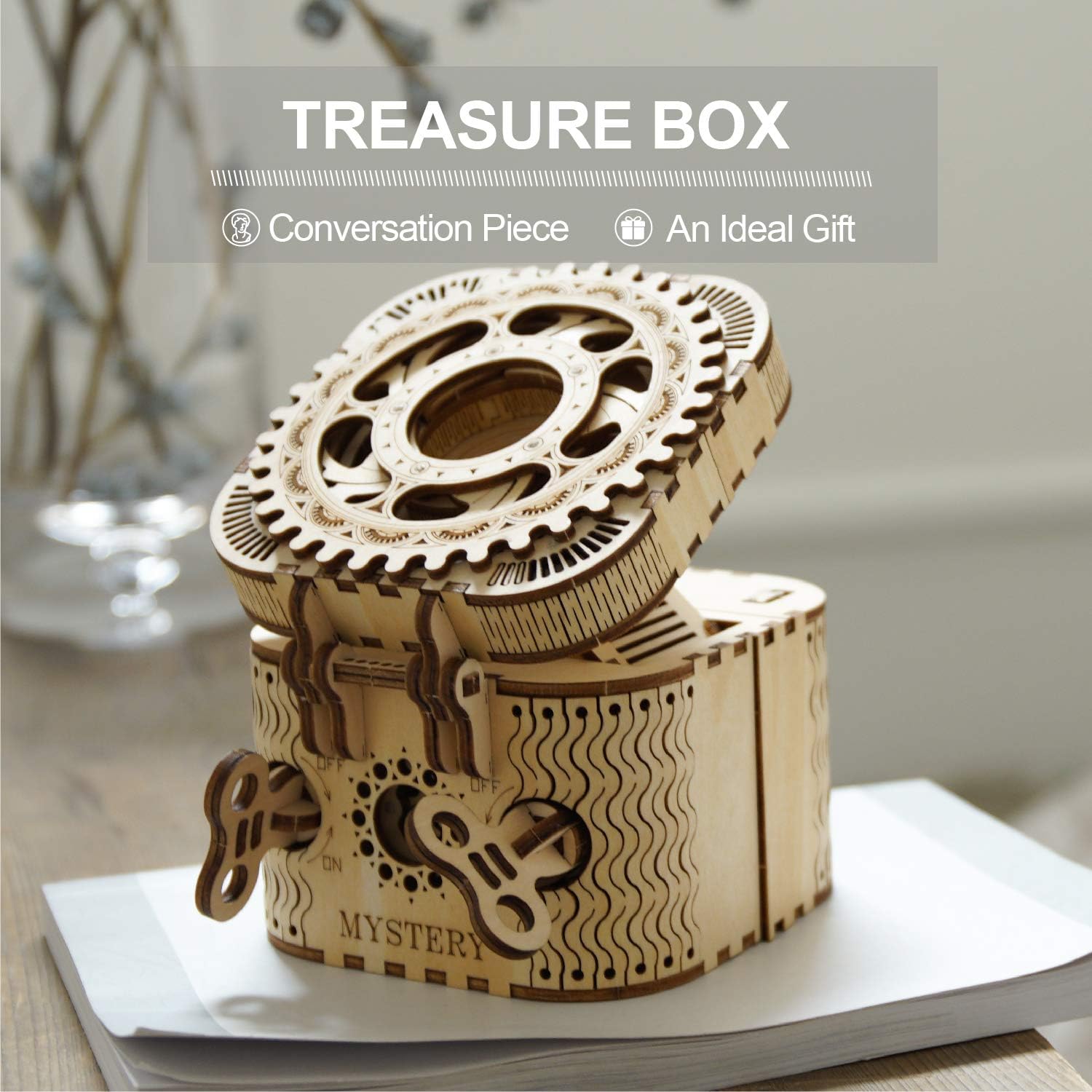 FINISHED PRODUCT - ROKR 3D Wooden Puzzle Password Box Model Kits