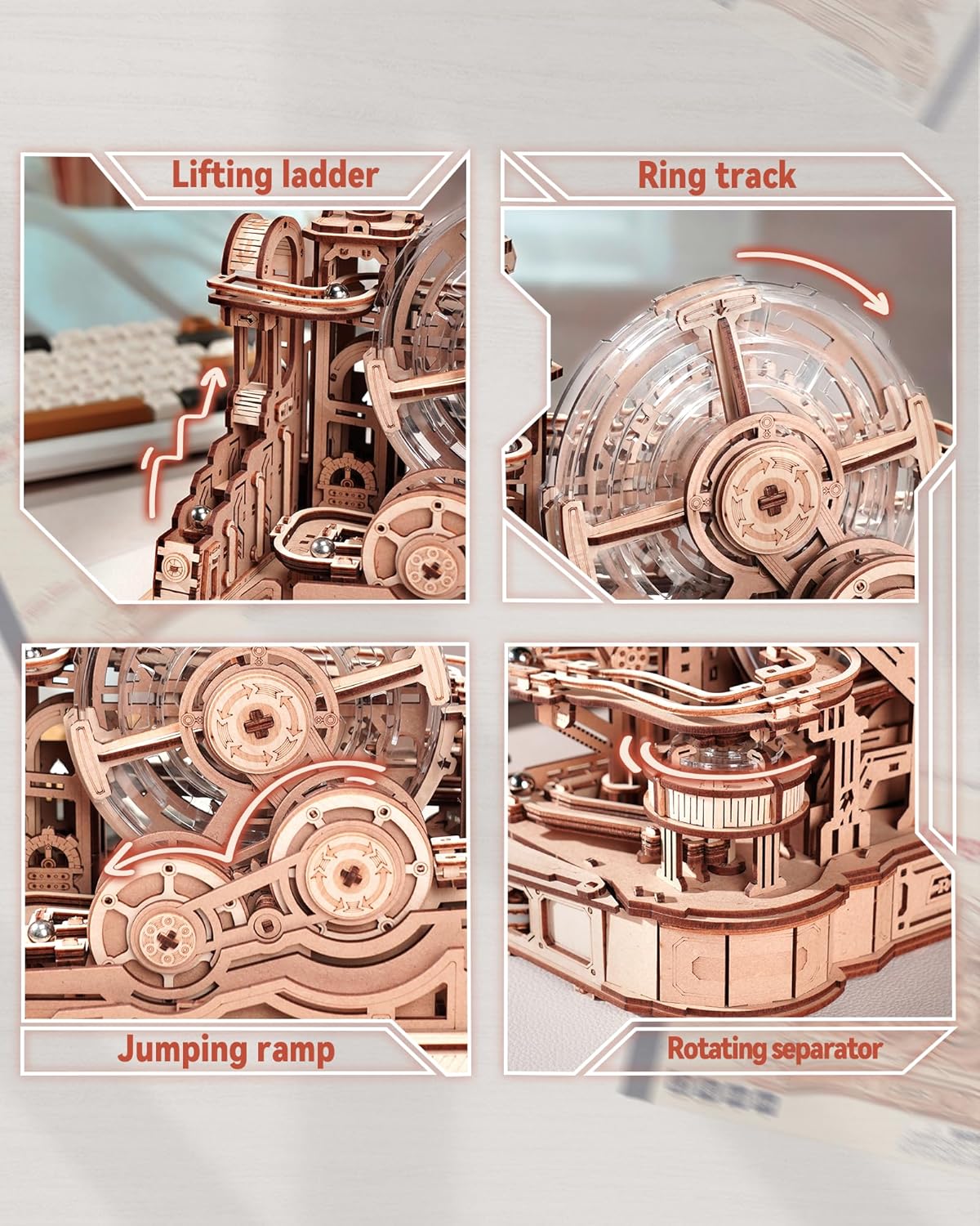 FINISHED PRODUCT - ROKR Gear Ball Challenge 3D Wooden Puzzle