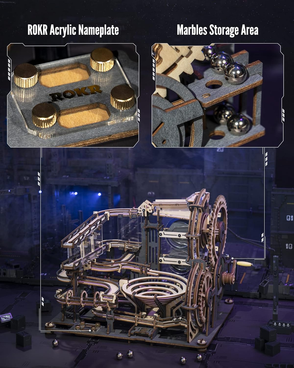 FINISHED PRODUCT - ROKR 3D Marbel Night City Wooden Puzzles