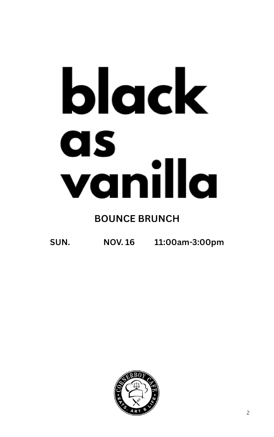 Black As Vanilla Live - Ticket