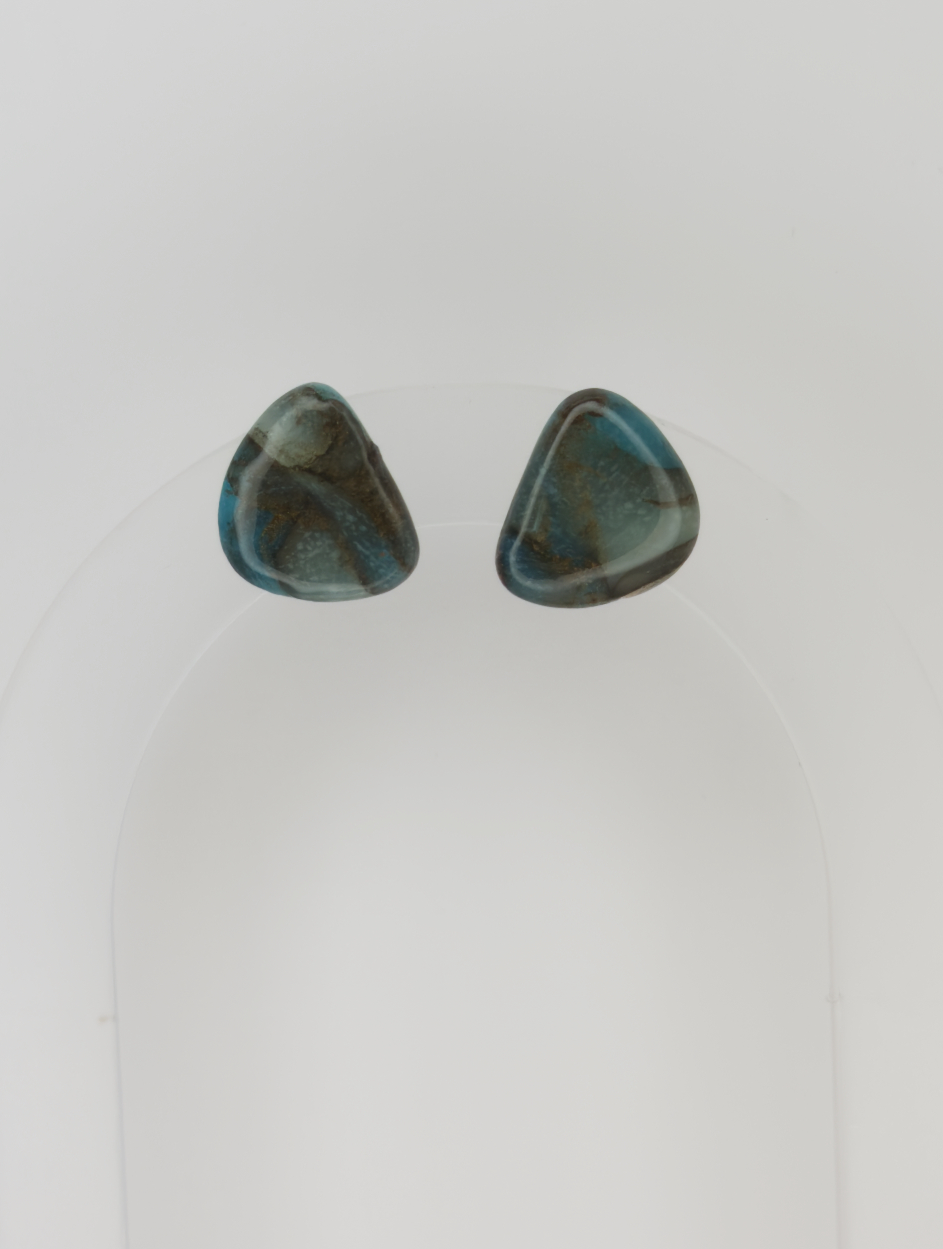 Kolczyki Gemstone - niebieski kamień