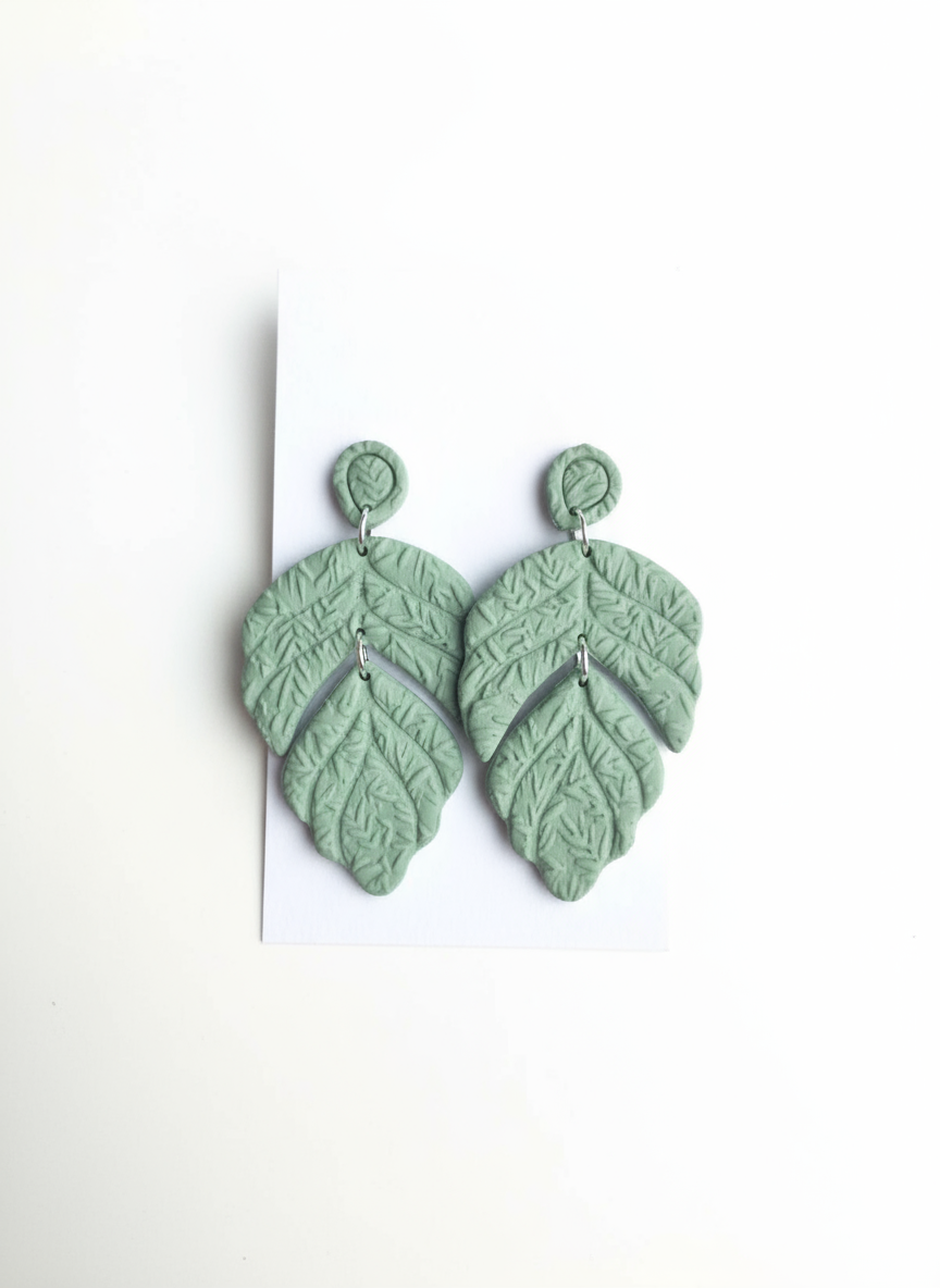 Kolczyki Liście XXL