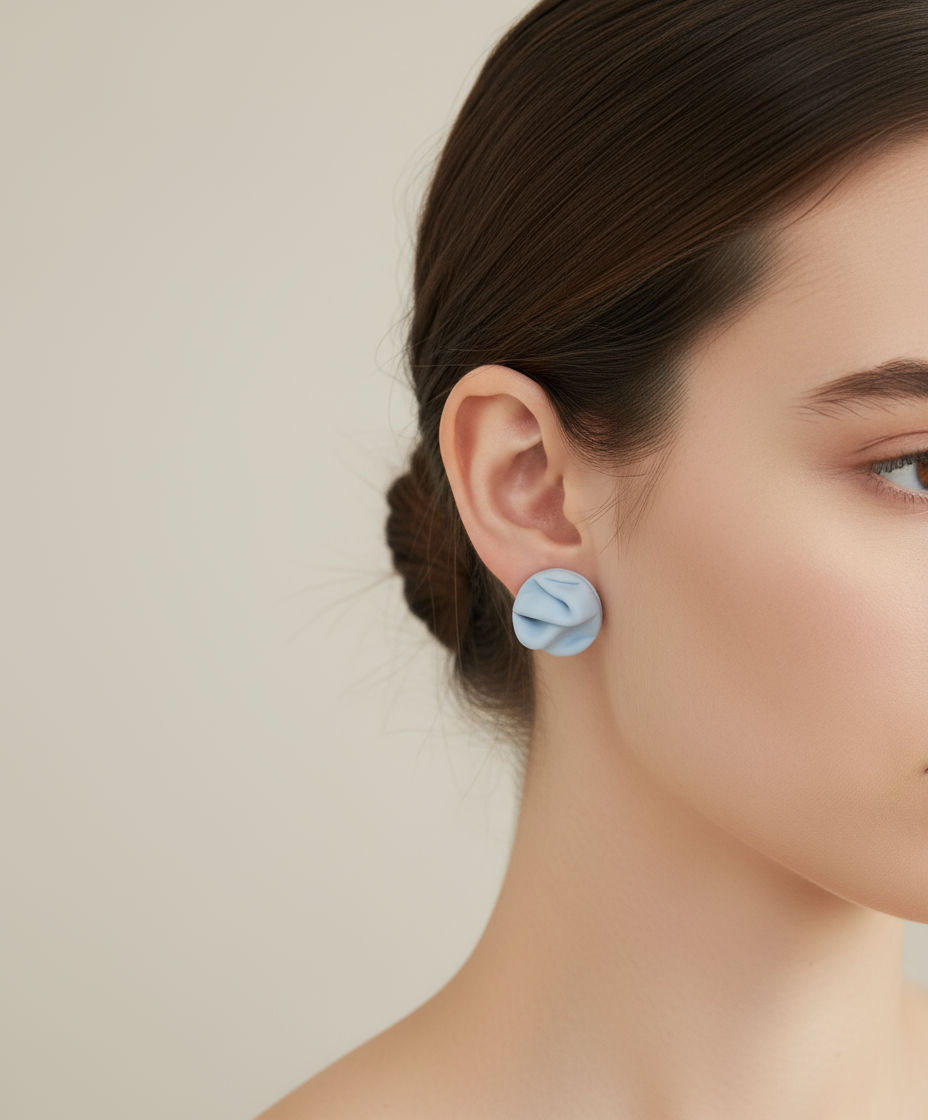 Błękitne kolczyki Fabric