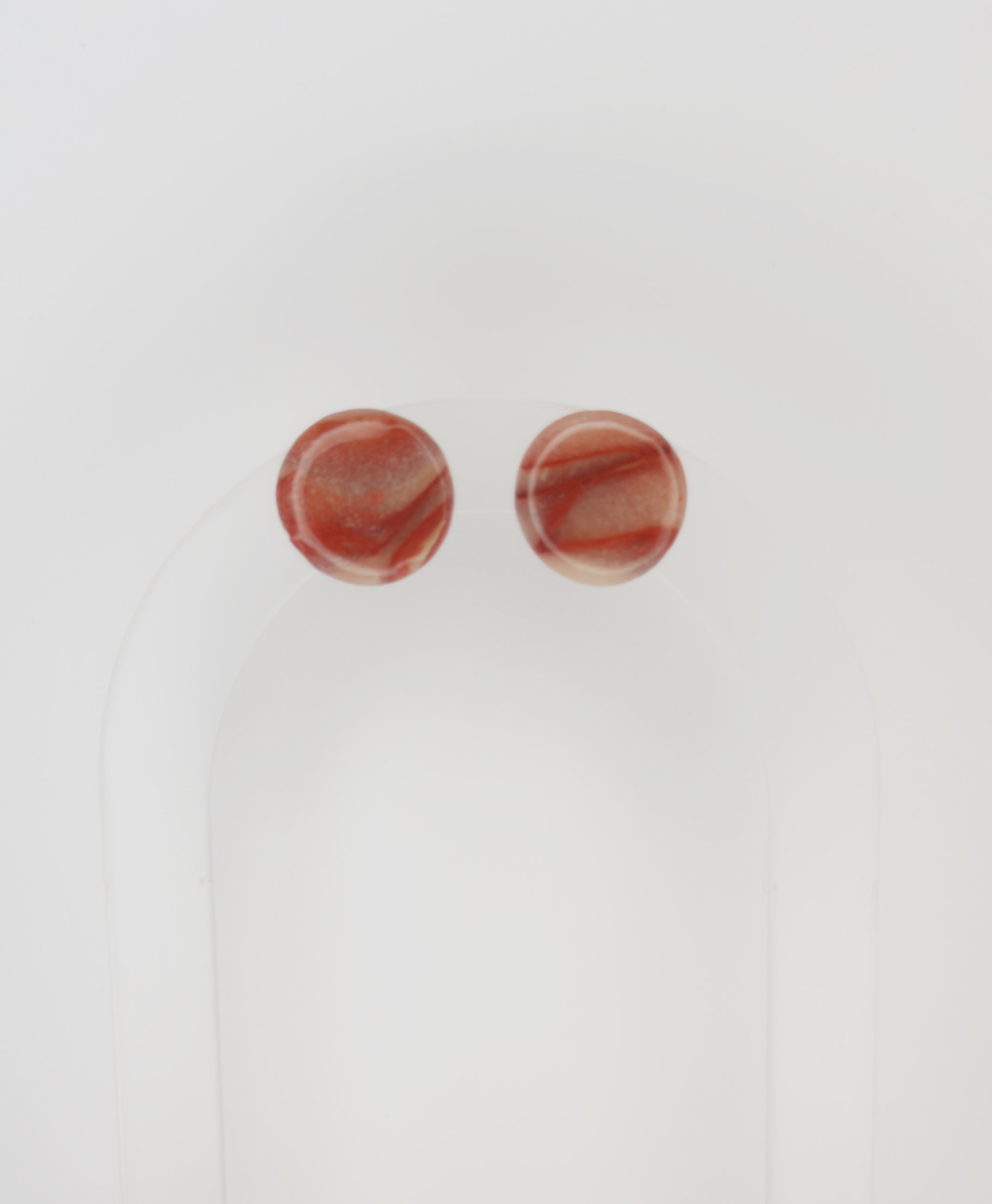 Kolczyki Gemstone - czerwone kółka