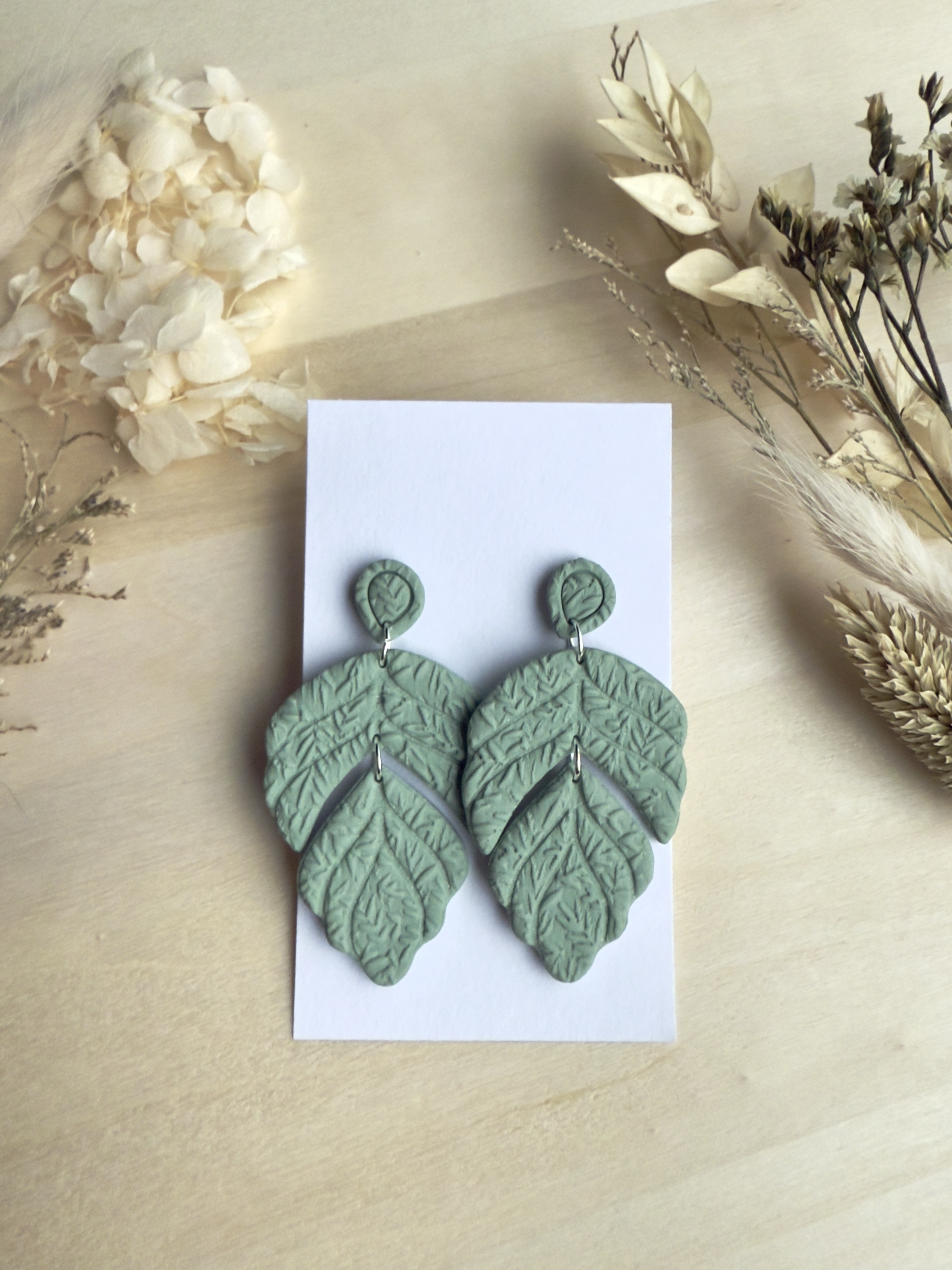 Kolczyki Liście XXL