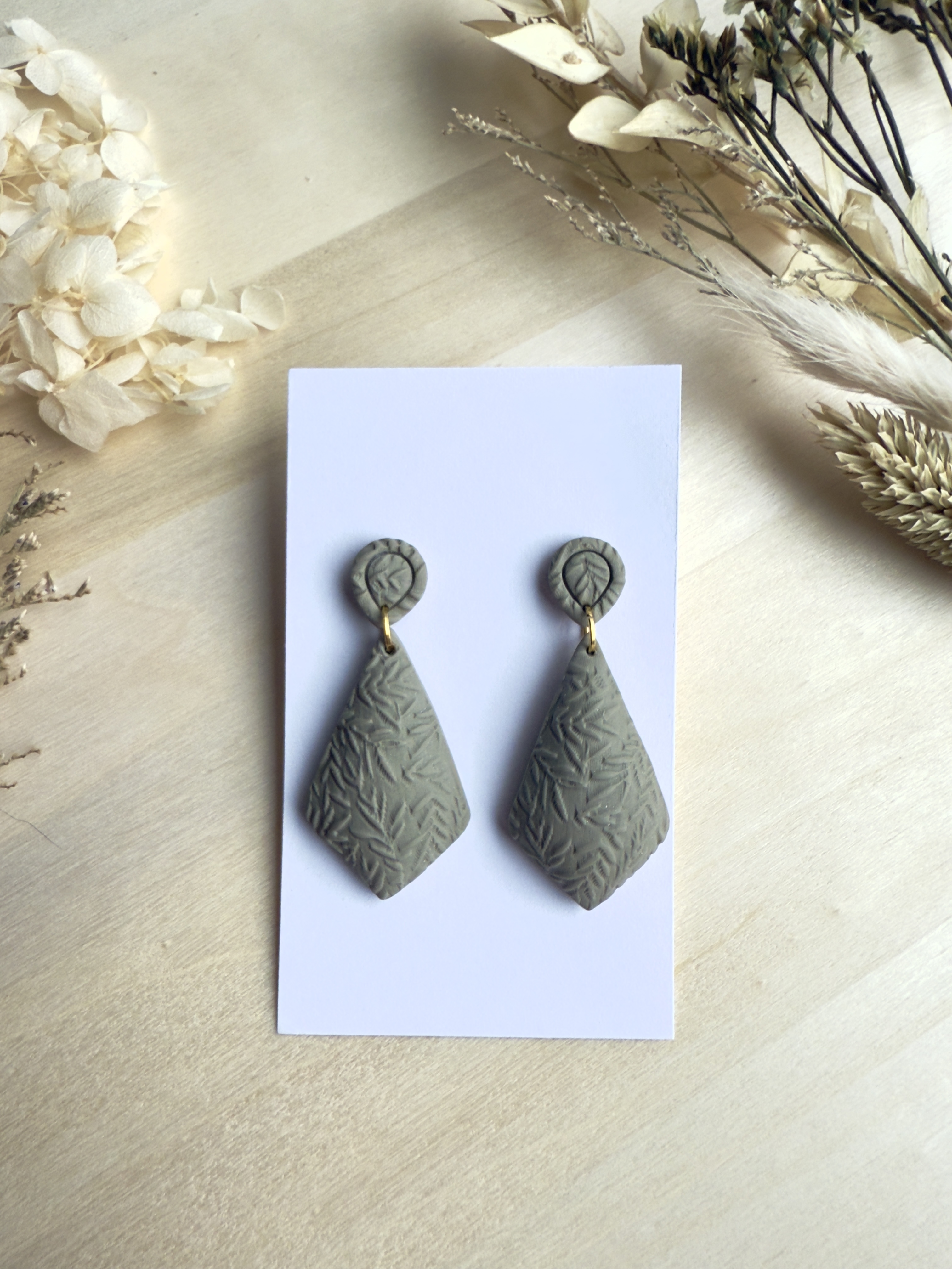 Kolczyki 3D Roślinne Geo