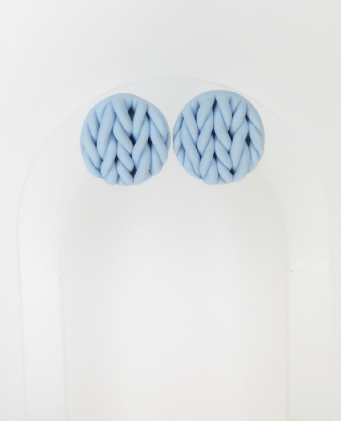 Błękitne kolczyki plecione Fabric