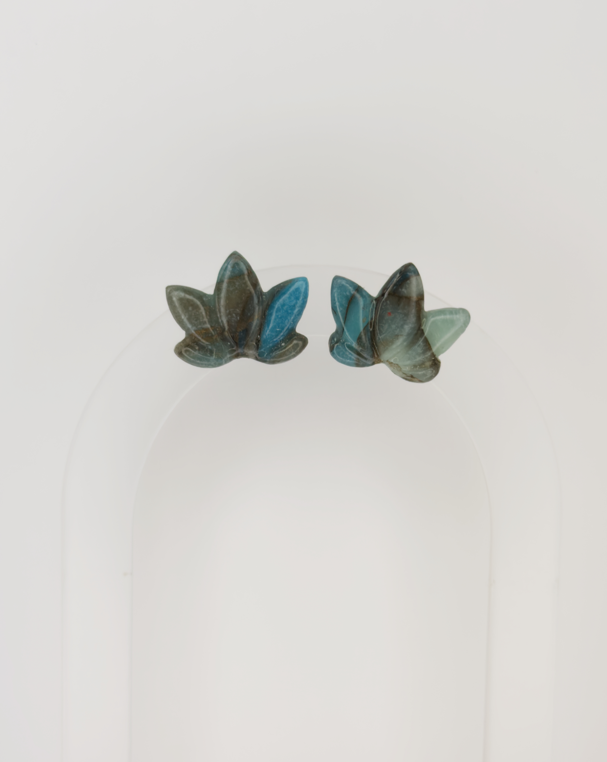 Kolczyki Gemstone - niebieski lotos