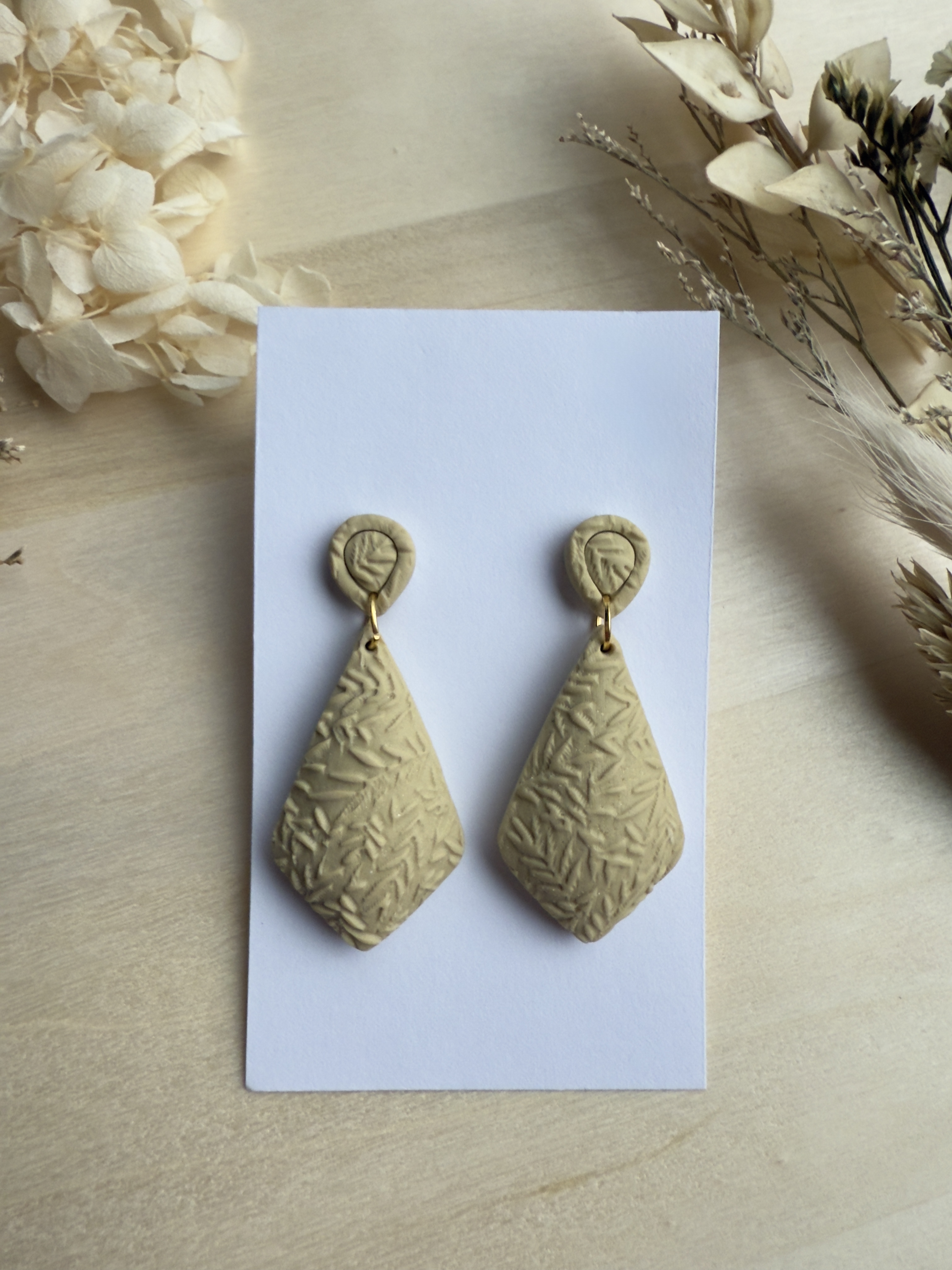 Kolczyki 3D Roślinne Geo