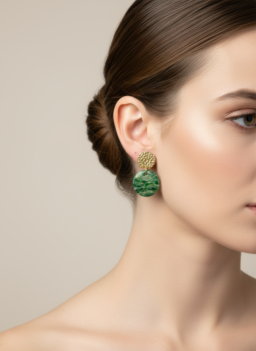 Kolczyki Świąteczne –  koła Art Deco