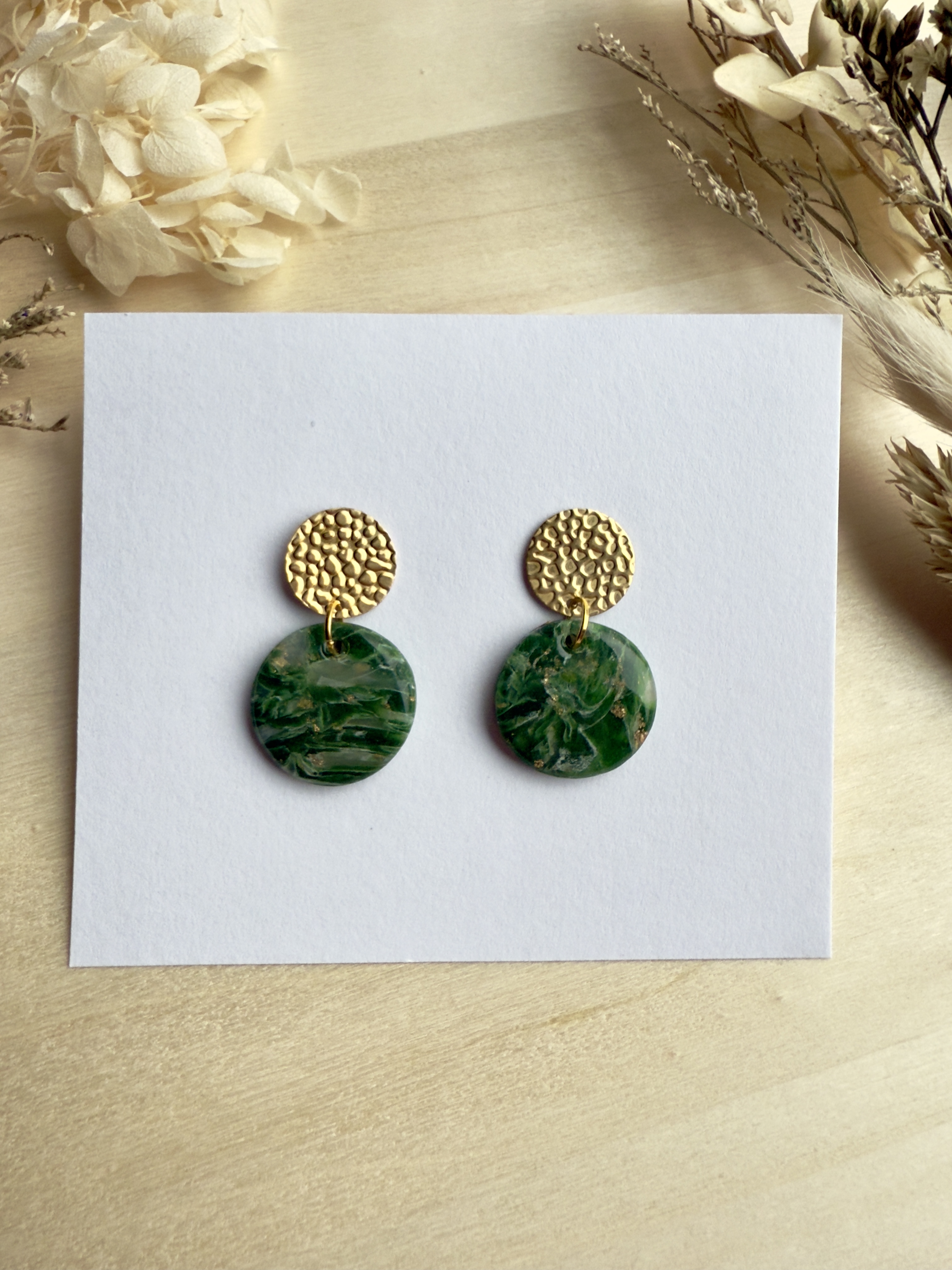 Kolczyki Świąteczne –  koła Art Deco