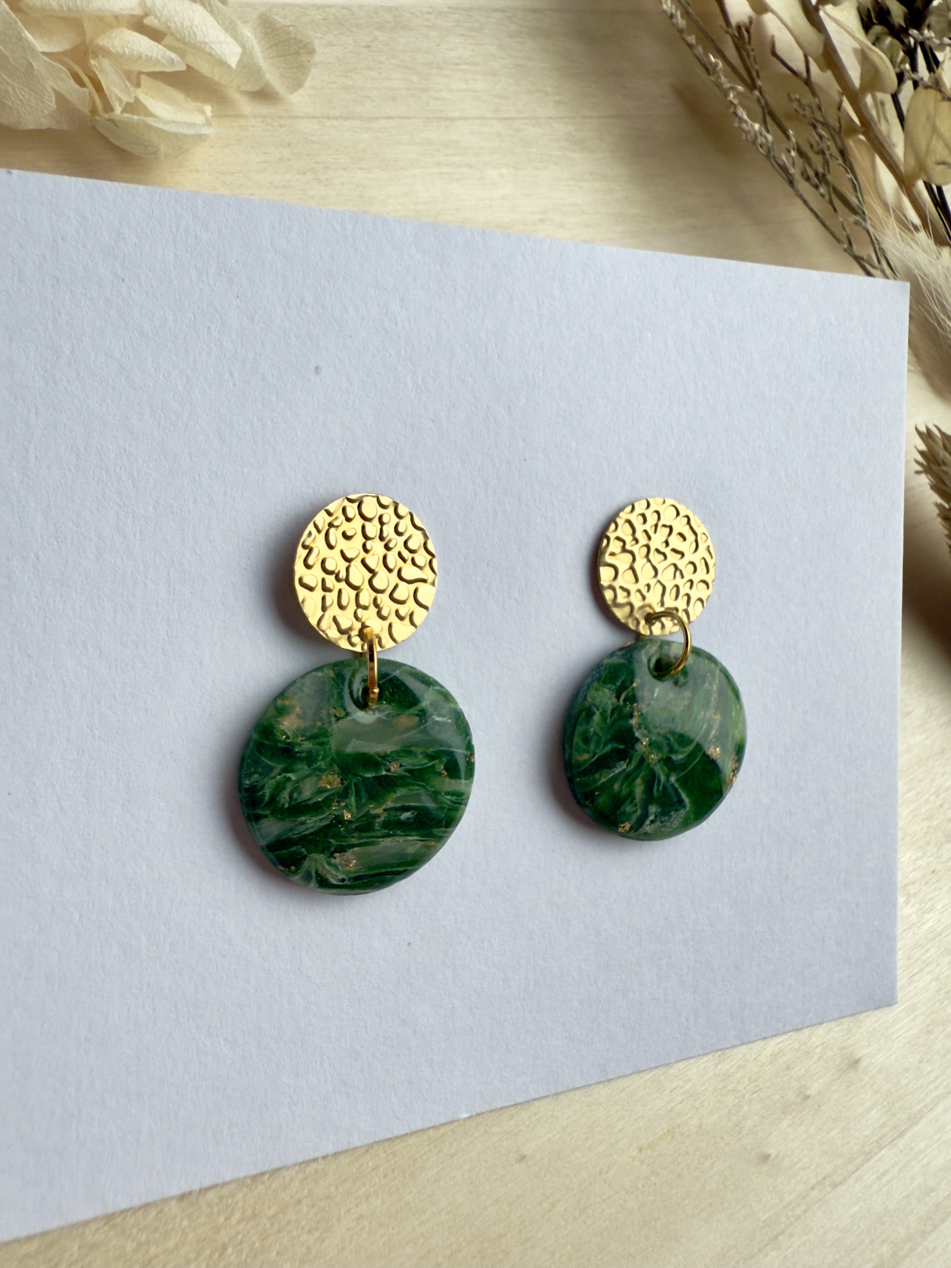 Kolczyki Świąteczne –  koła Art Deco