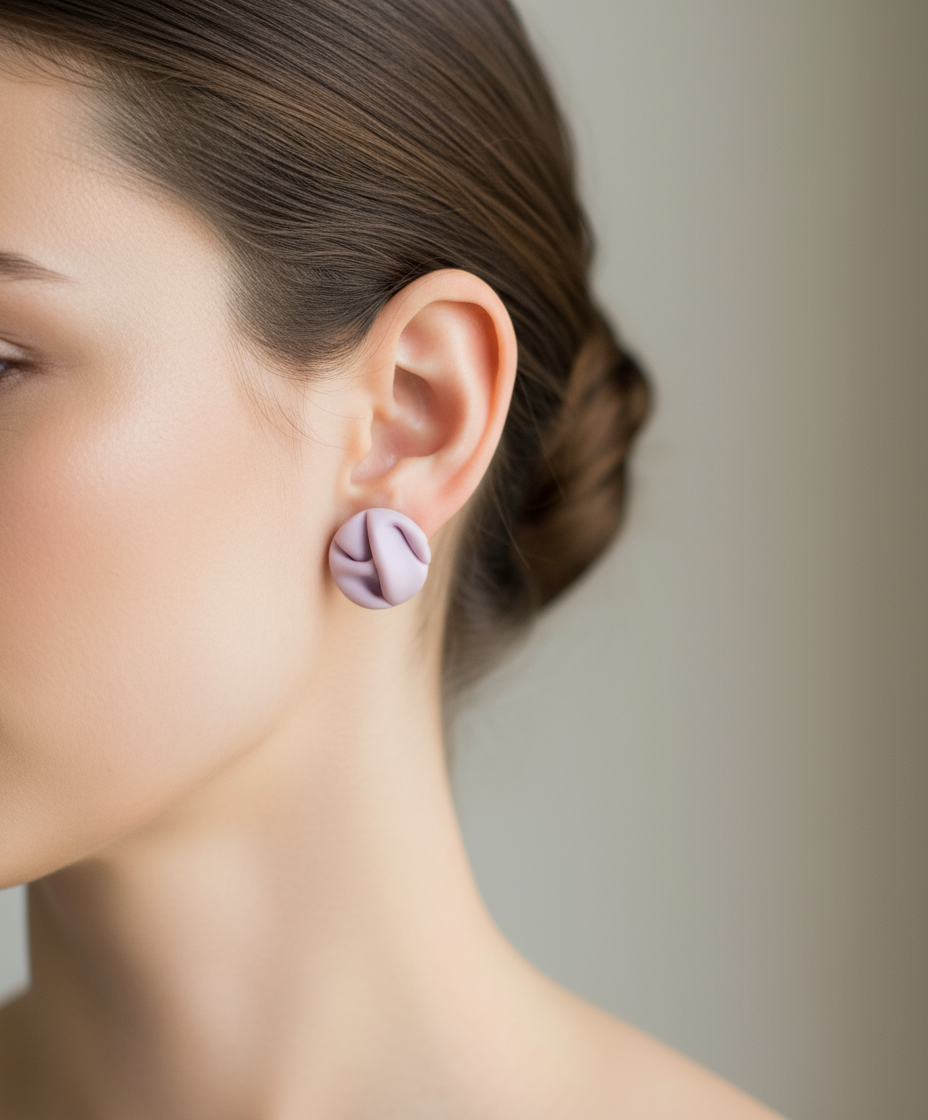 Fioletowe kolczyki Fabric