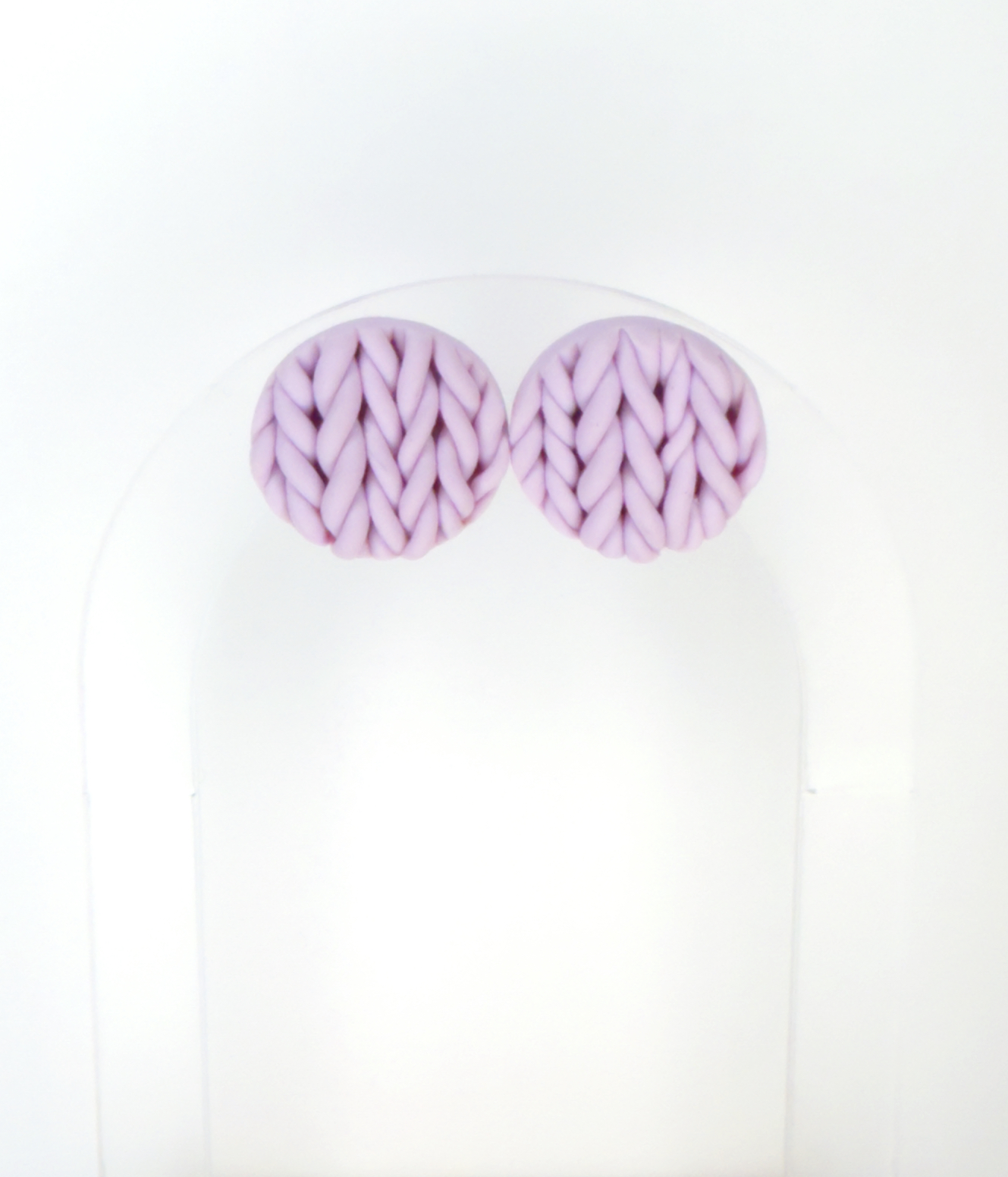 Liliowe kolczyki plecione Fabric