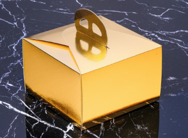 Lot de 50 Boîtes à Gâteaux & Tarte avec Poignée Carrée  22 x 22 x 16 cm