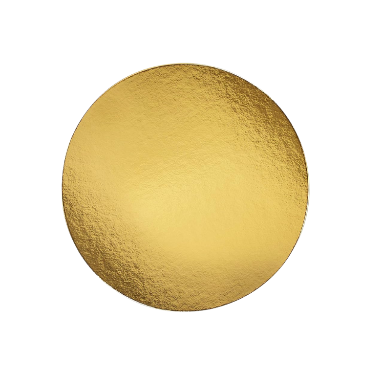 Lot de 50 Supports à Gâteaux Ronds Ø 30 cm -Epaisseur 1.5 mm - Carton Réversible Doré & Argent 