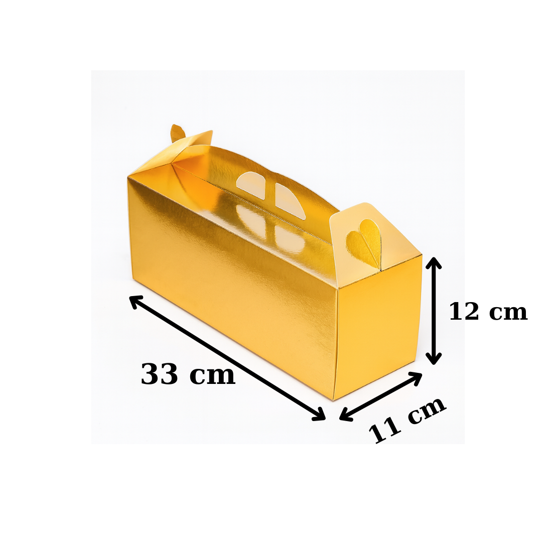 Lot de 50 Boites à Gâteaux Poignées /  Boites à Bûches de Noël
