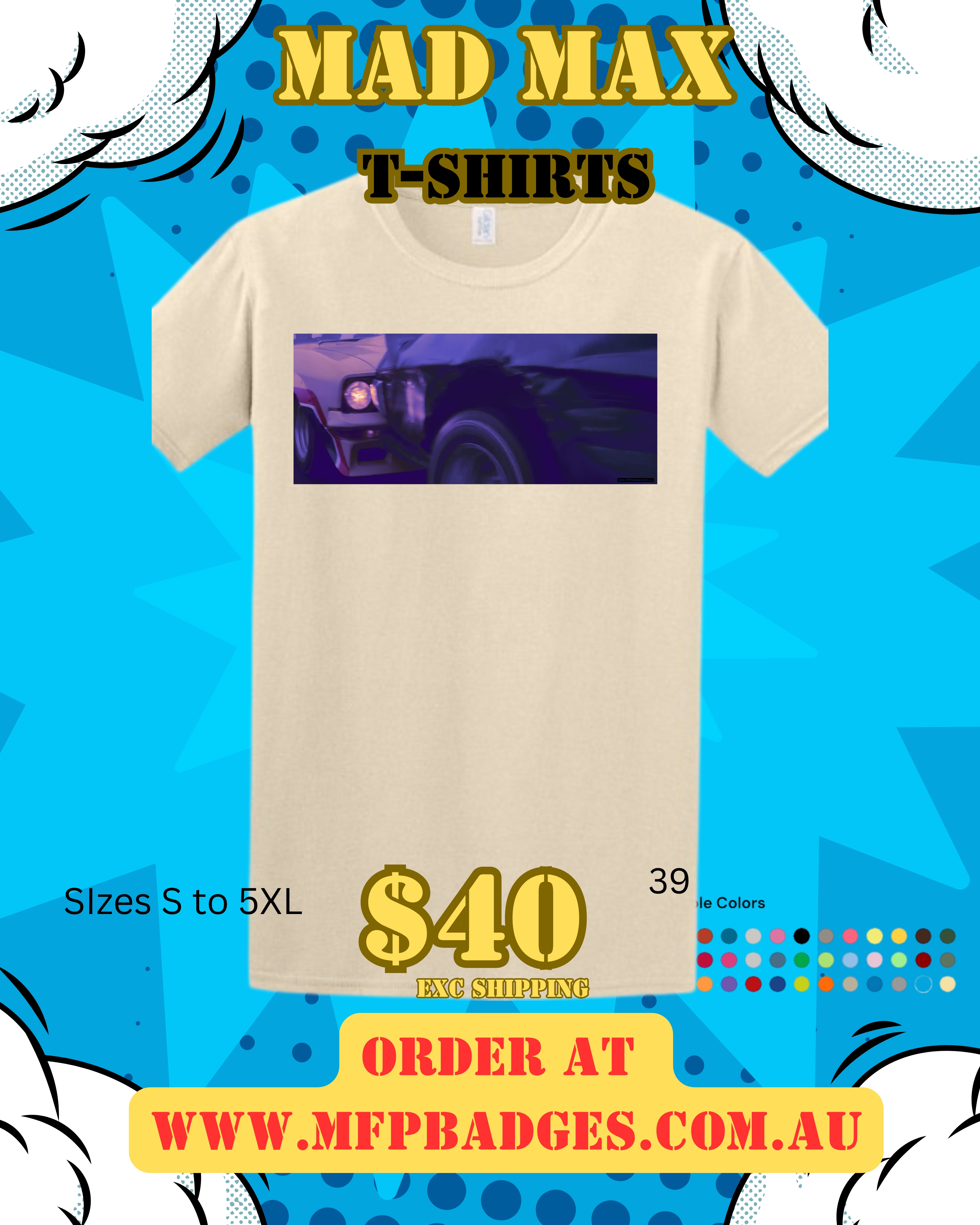 Mad Max Nightrider Chase Death Scene T-Shirt | Classic Interceptor Pursuit Tee