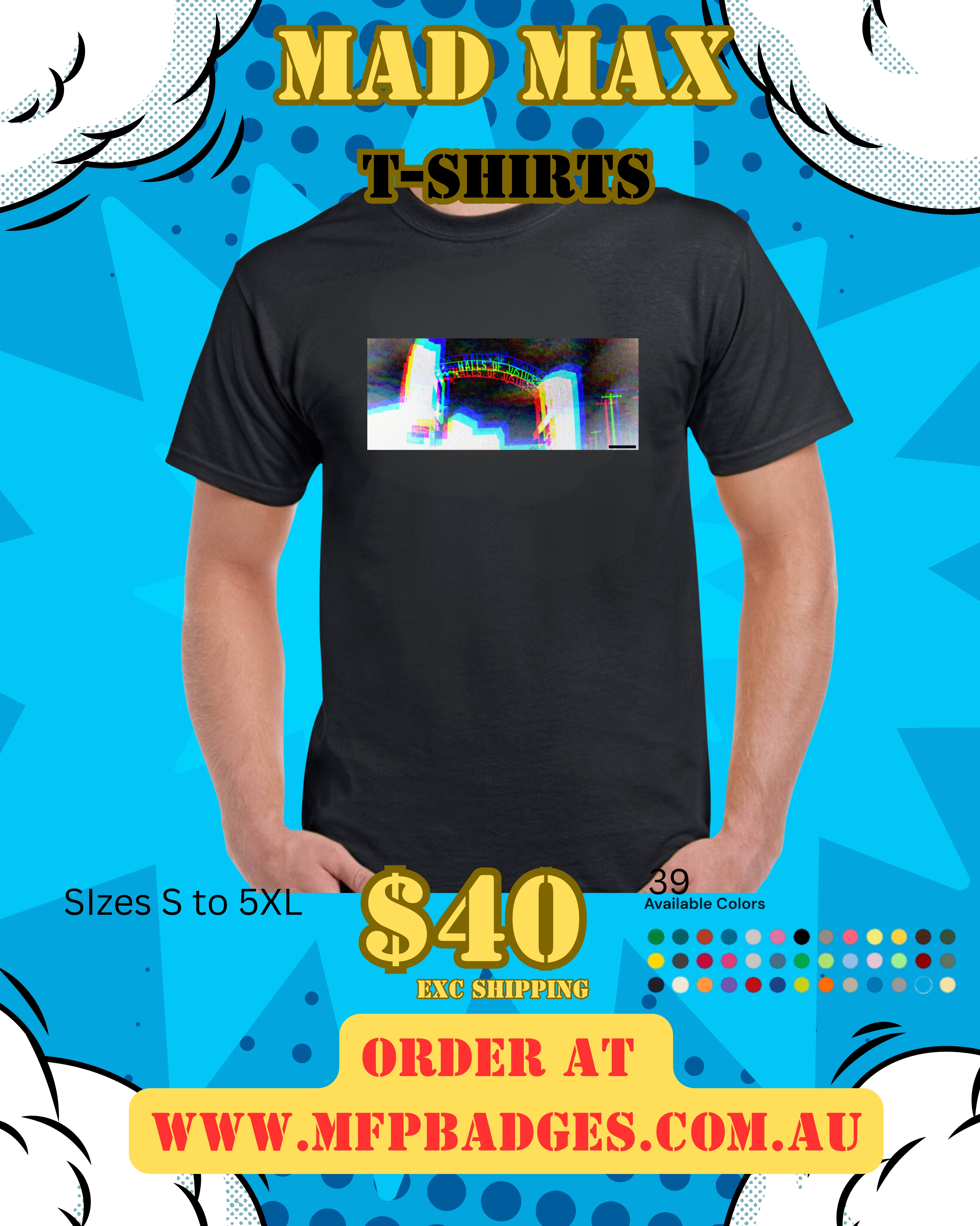 Mad Max Halls of Justice T-Shirt | Iconic MFP Headquarters Movie Tee