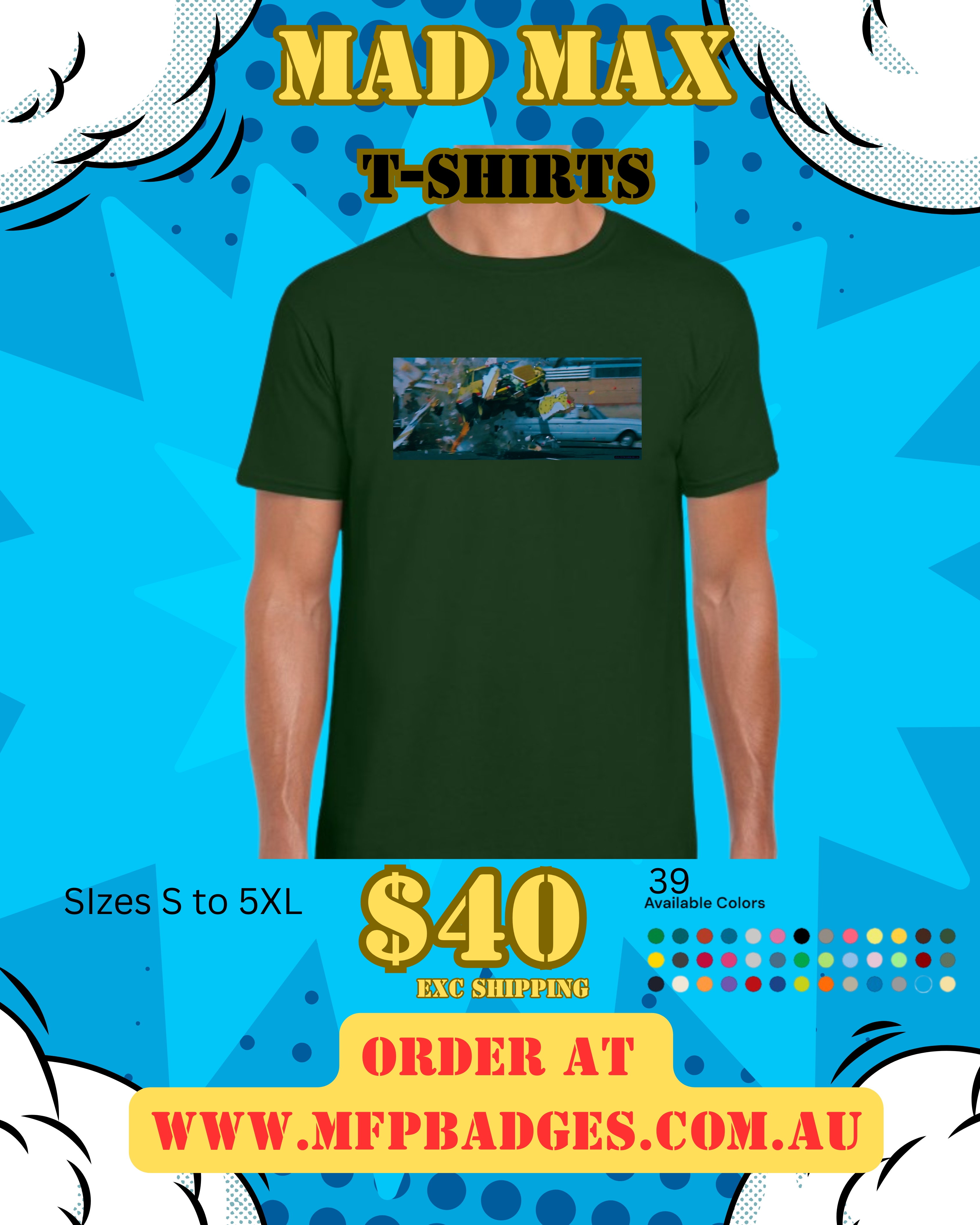 Mad Max Caravan Crash T-Shirt | Iconic Highway Mayhem Movie Tee