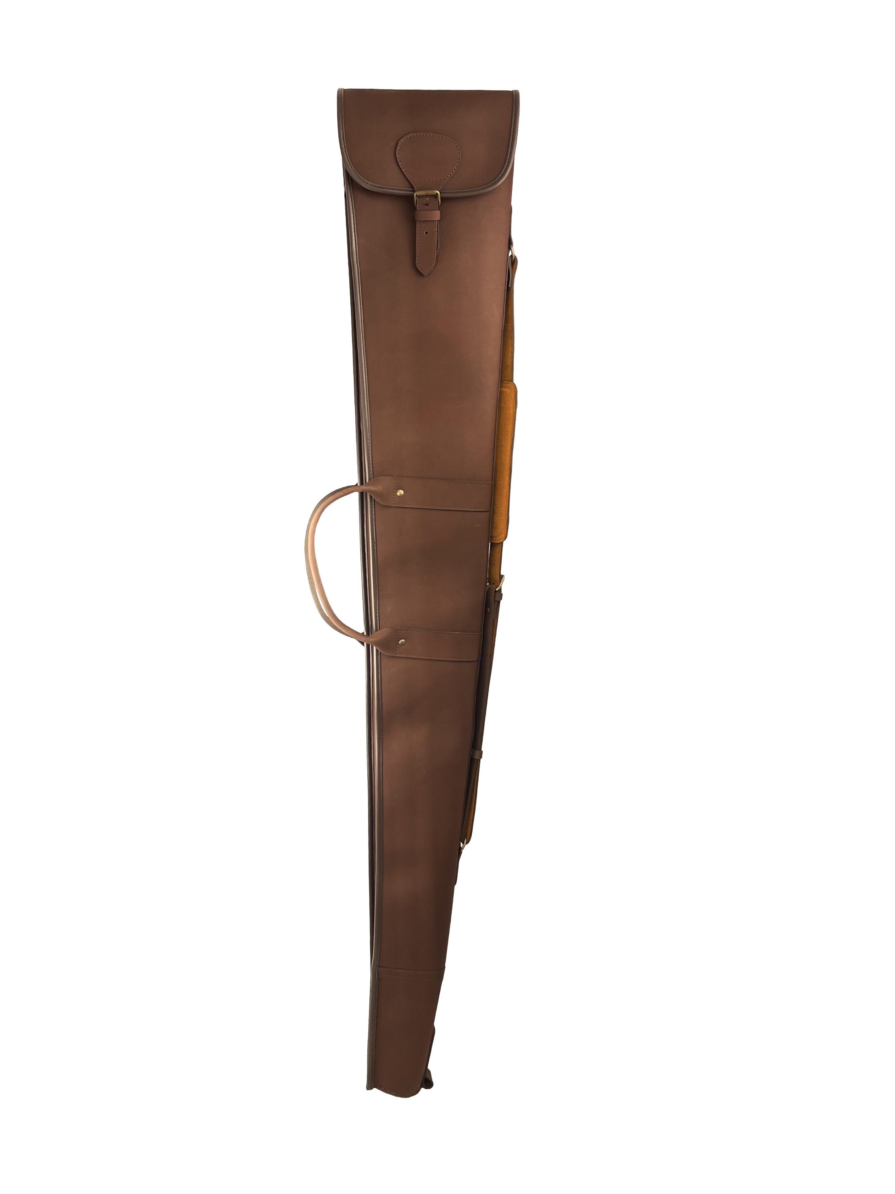 Full-Leather Gun Slip, fur Interior & Antique Hardware