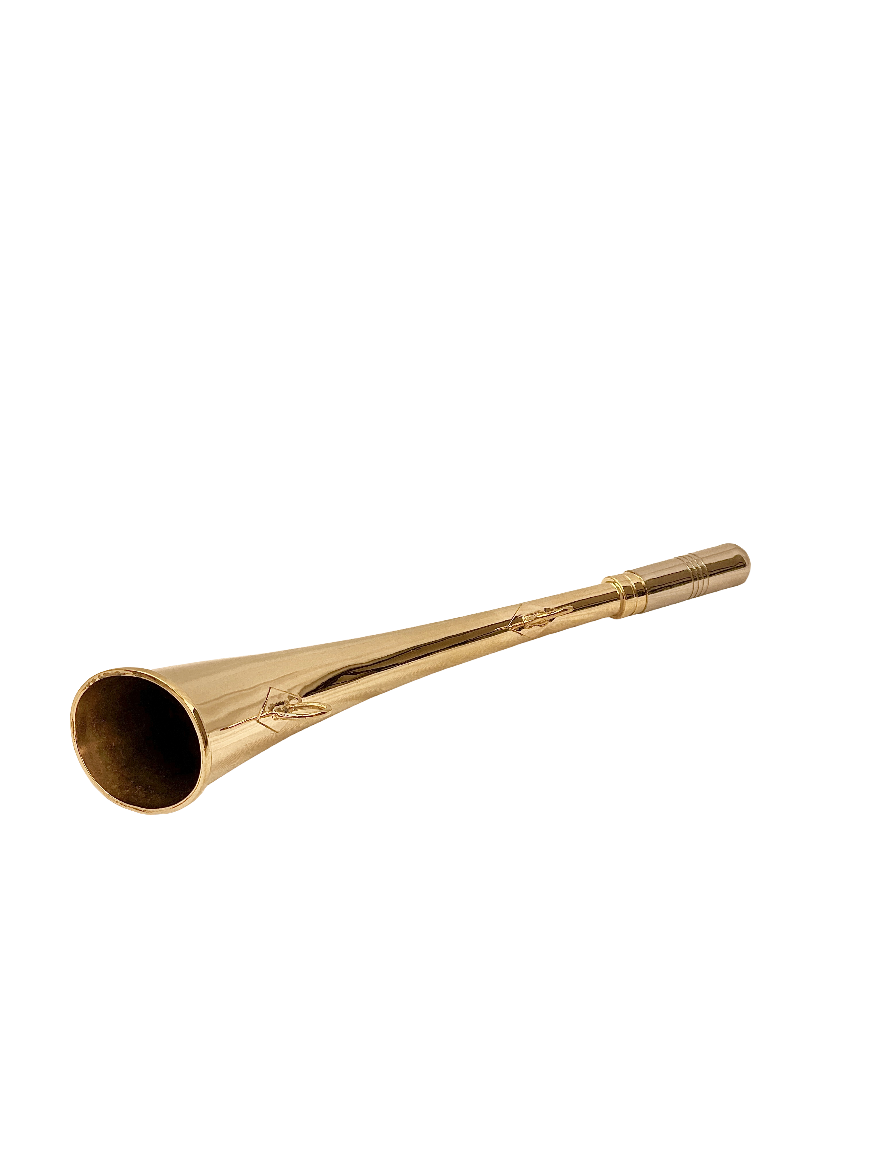 22 cm brass signal/ hunting horn with Nickel mouth piece