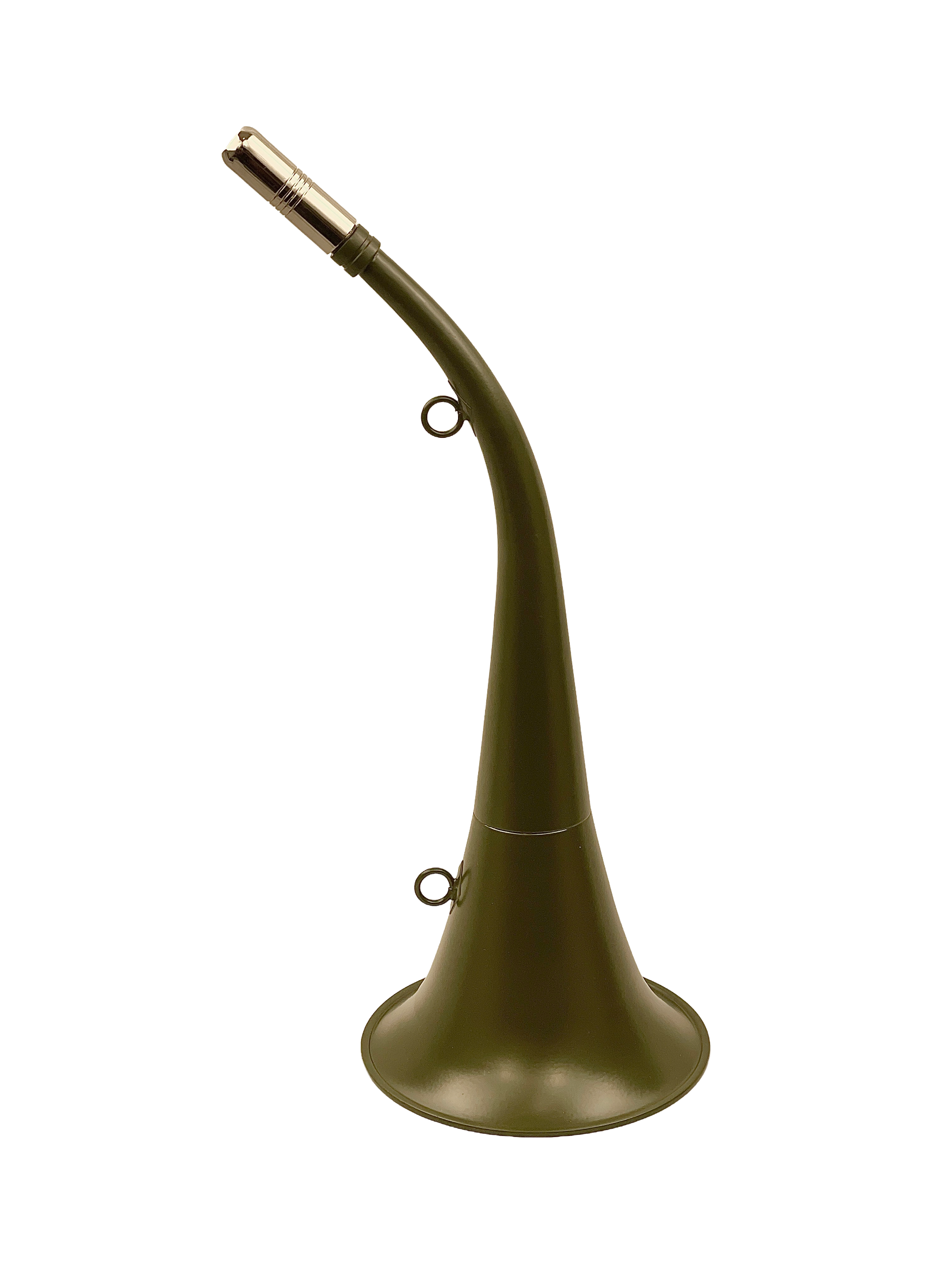 Green powder coated hunting/ signal horn 50 cm