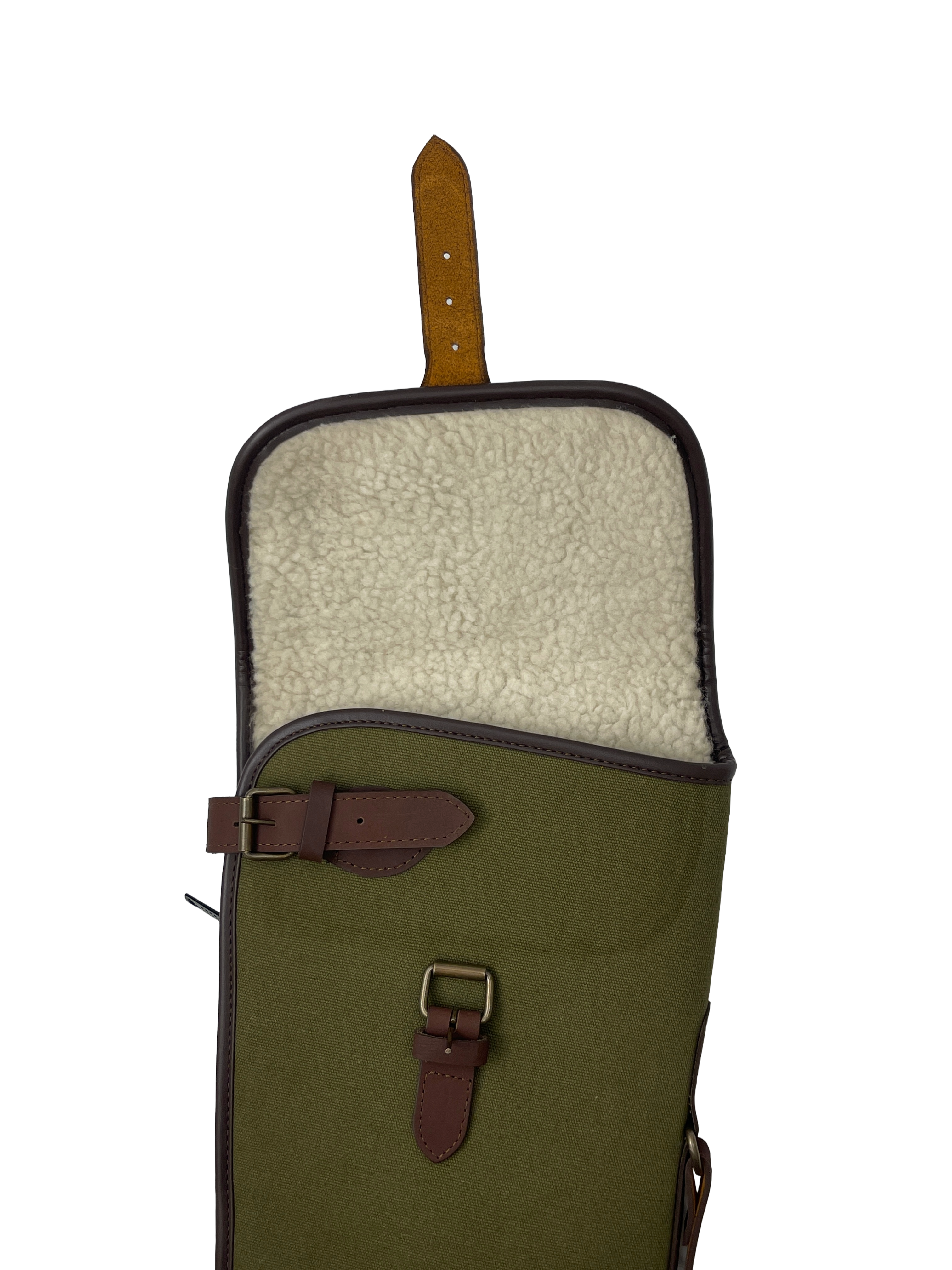 Brown Leather and Green Canvas gun slip