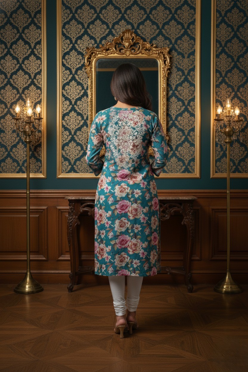 Floral Embroidered Kurti