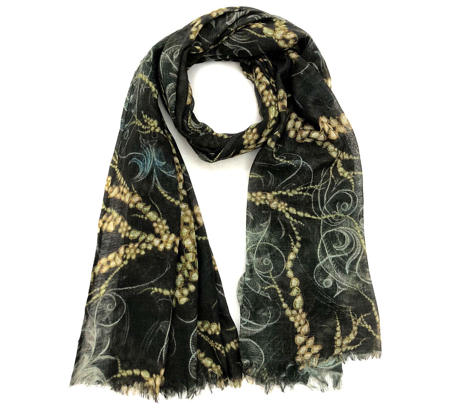 Abstract wool Scarf for winter