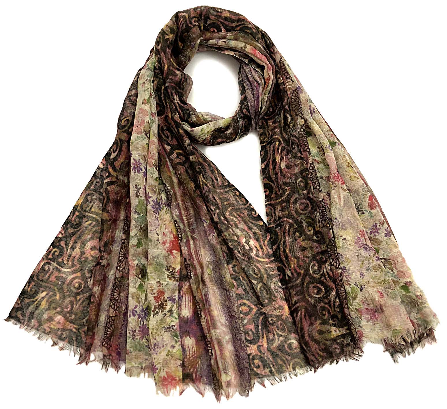 Elegant Patterned wool Scarf
