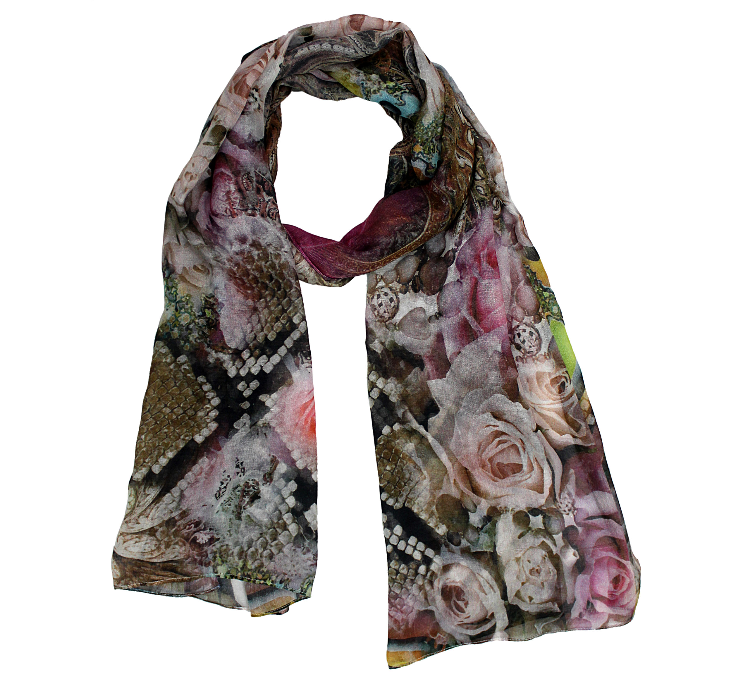 Rose paisley Modal Scarf